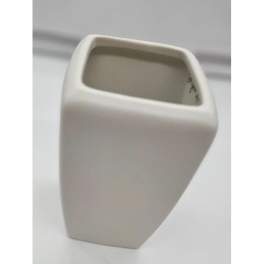 Square Ceramic Vase White Butterfly Quote‎ Decor Home Accent